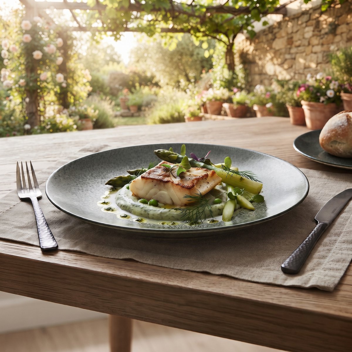 Green dinner plate 27cm