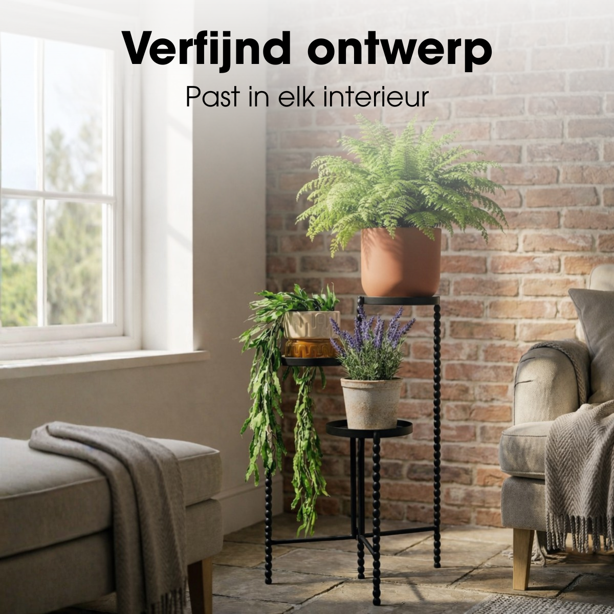Plant stand Salvo Black