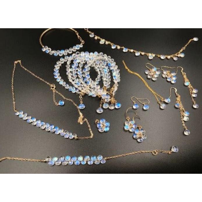 Sri Lanka Moonstone Waterdrop Beads Bracelet