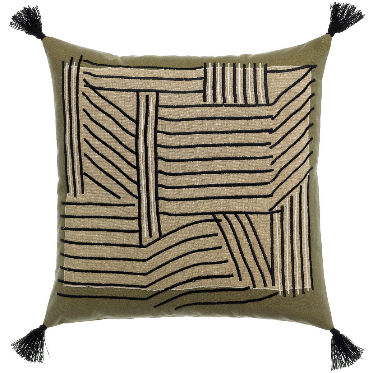 Kori Cedar embroidered cushion 45 x 45