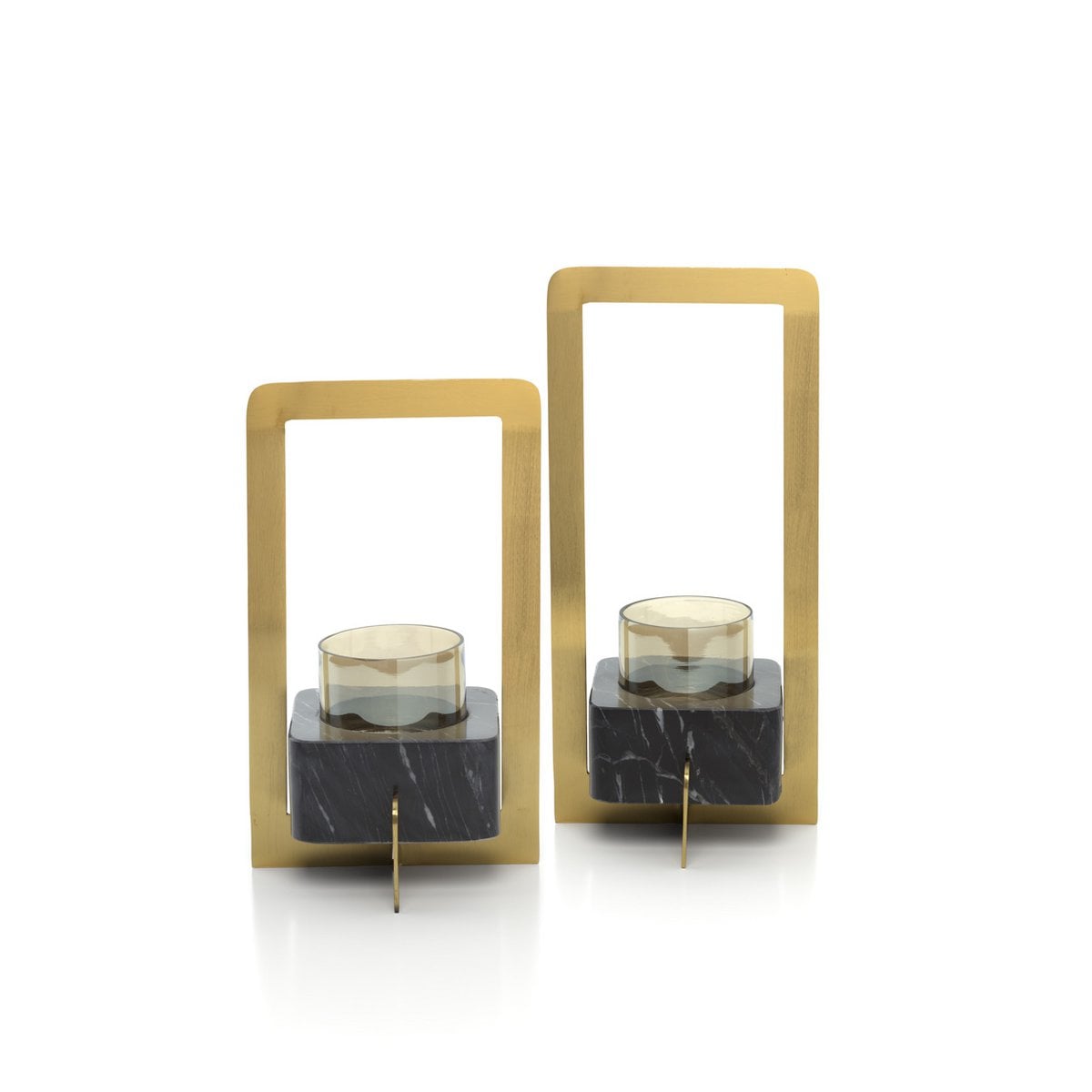The Marbre d’Or Candle Holder - Gold Black - M