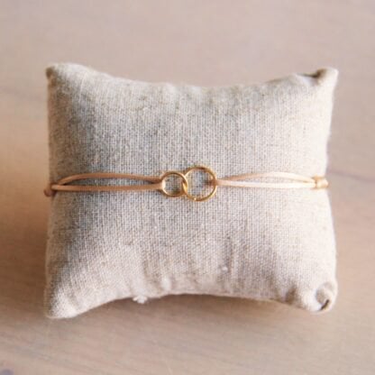 Infinity satin bracelet - champagne