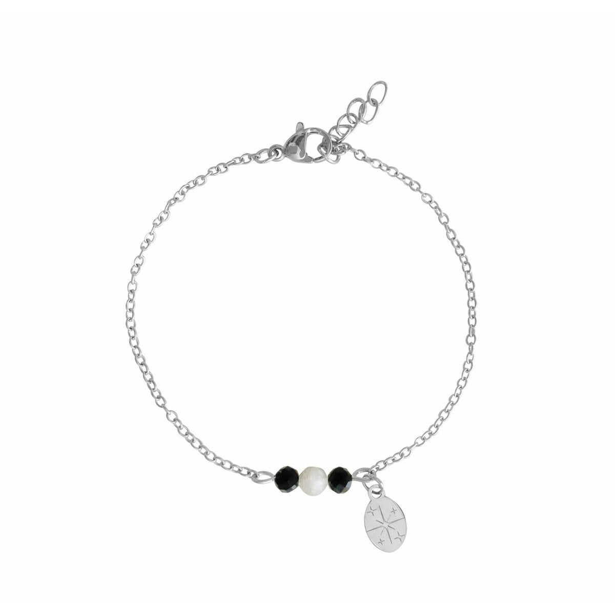 Moonstone and Tourmaline Sparkle Bracelet - Silver