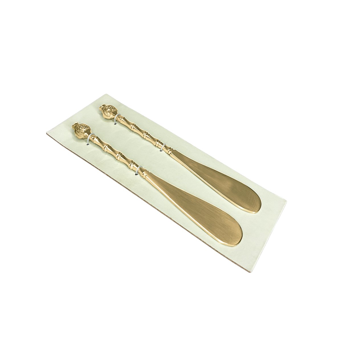 Golden pomegranate spreaders - set of 2