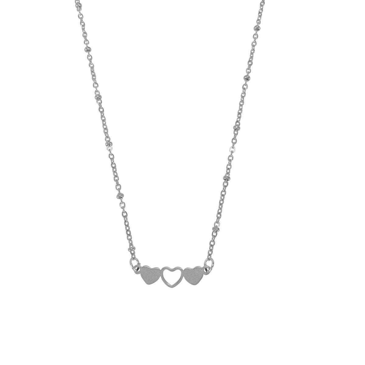 Necklace Hearts - Silver