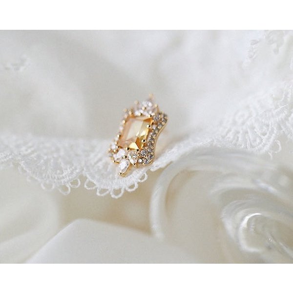 Citrine Royal Style Ear Studs