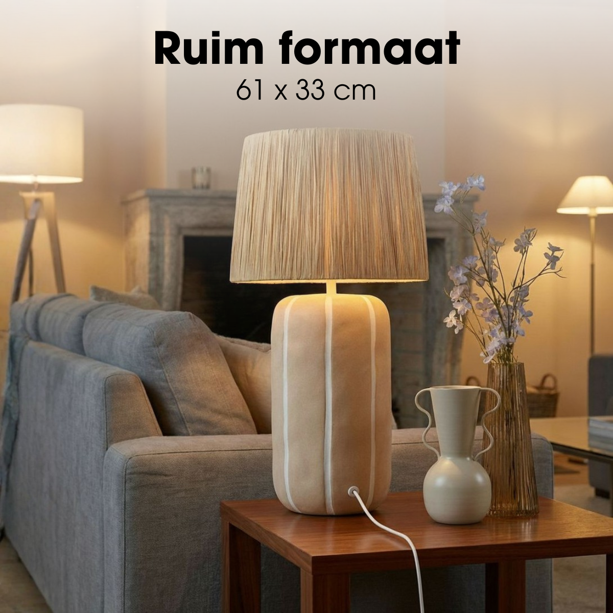 Denton Beige table lamp