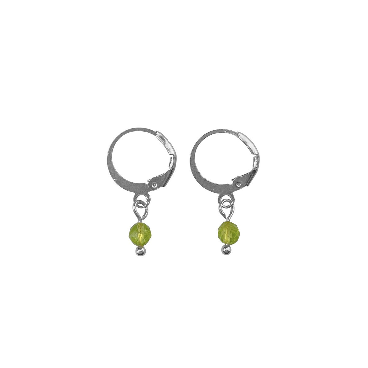 Earrings Peridot - Silver