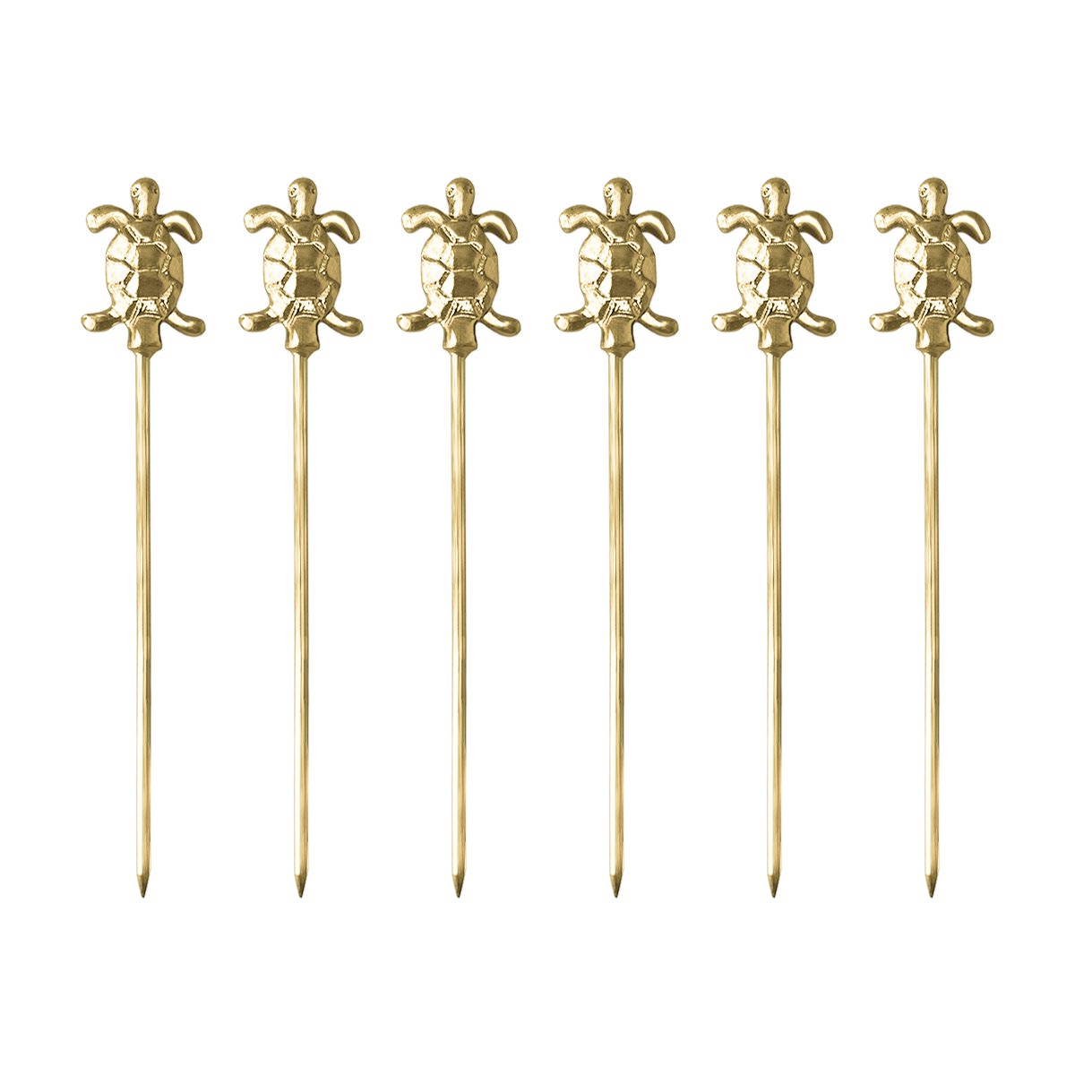 Golden turtle appetizer picks - set of 6