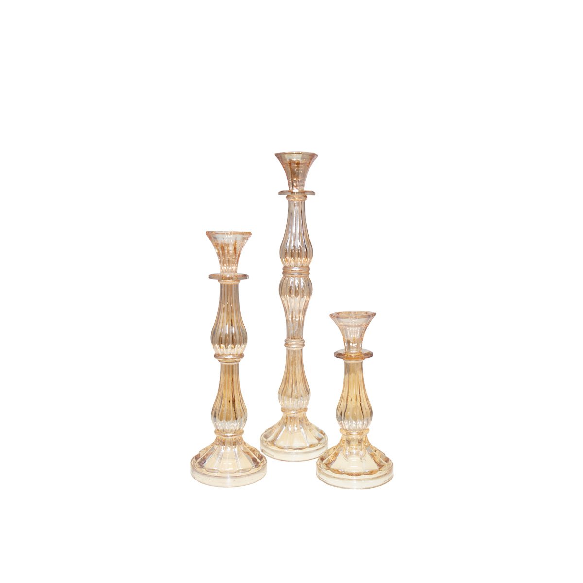 Small model amber candlestick H21CM