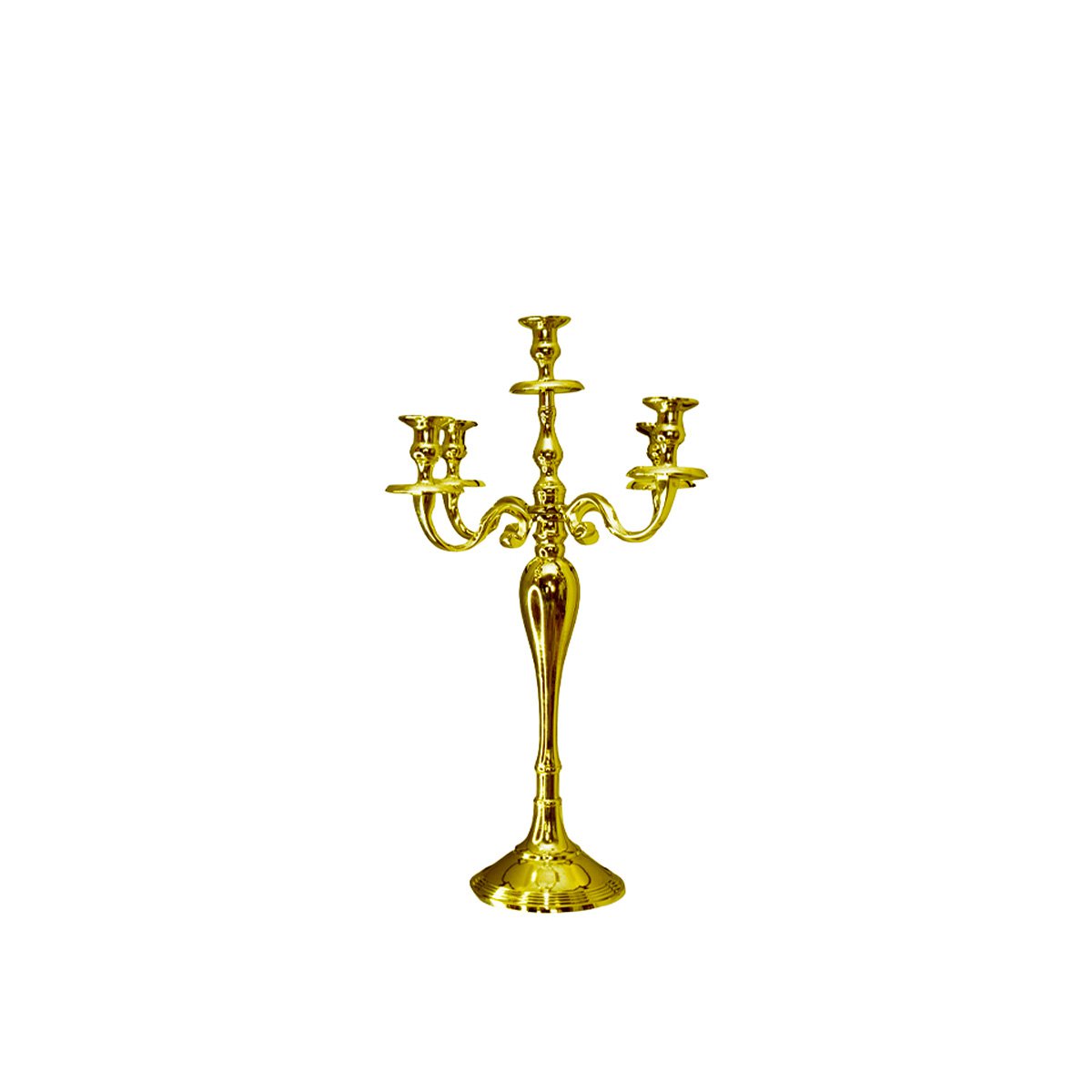 60cm 5 golden light candle holder