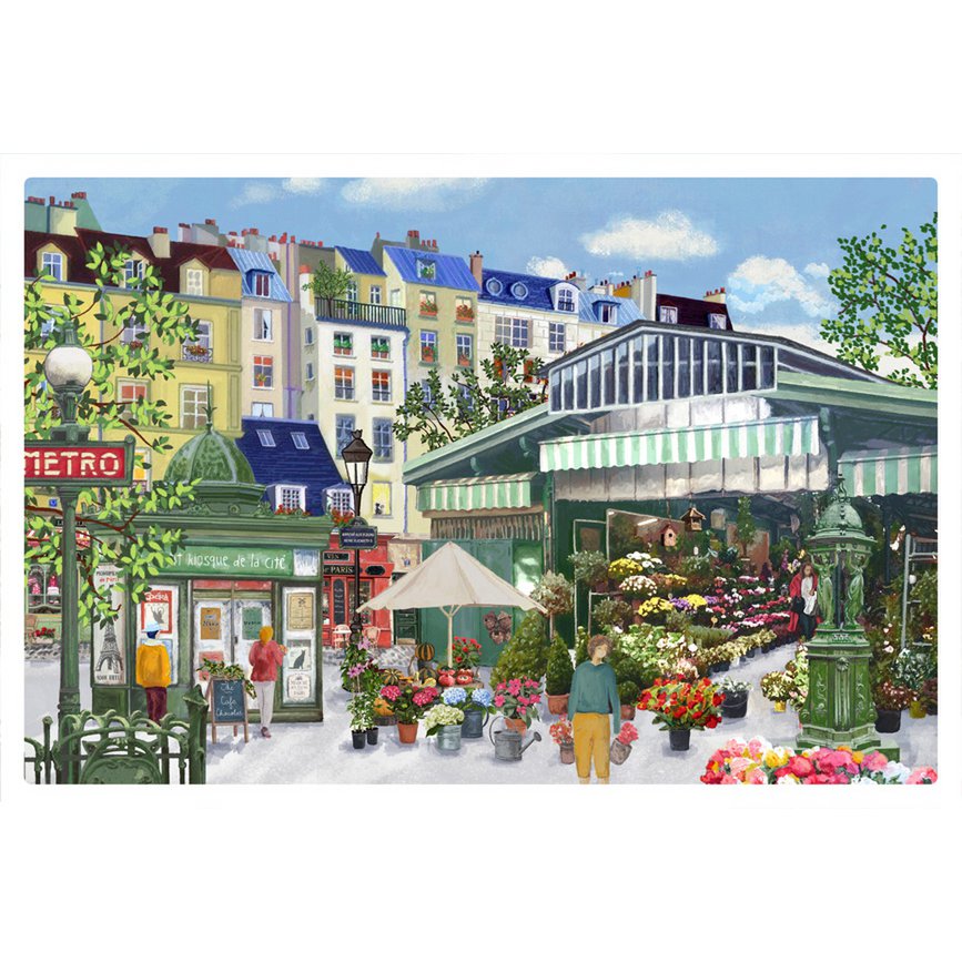 Assorted Flower Walk placemat 30 x 45