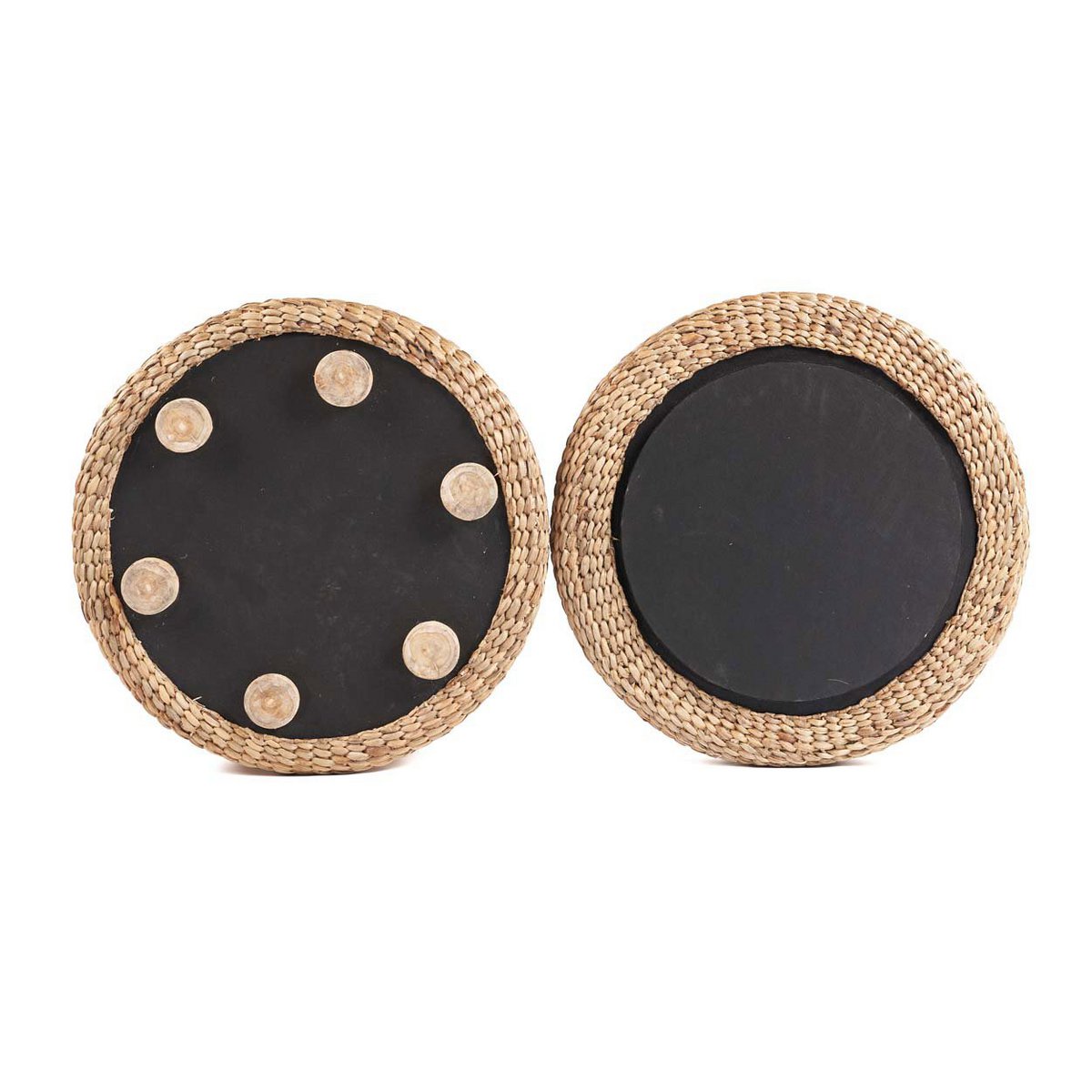 The Circle Storage Ottoman - Natural