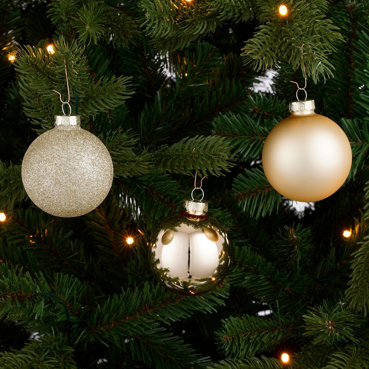 Christmas ball set Champagne
