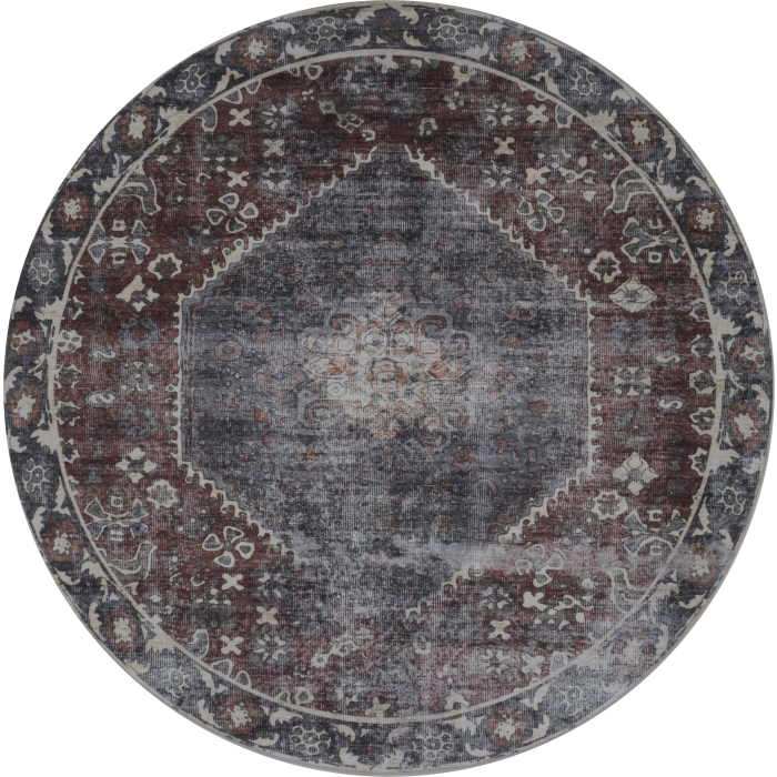 Rug Madel Round Red / Blue ø160 cm