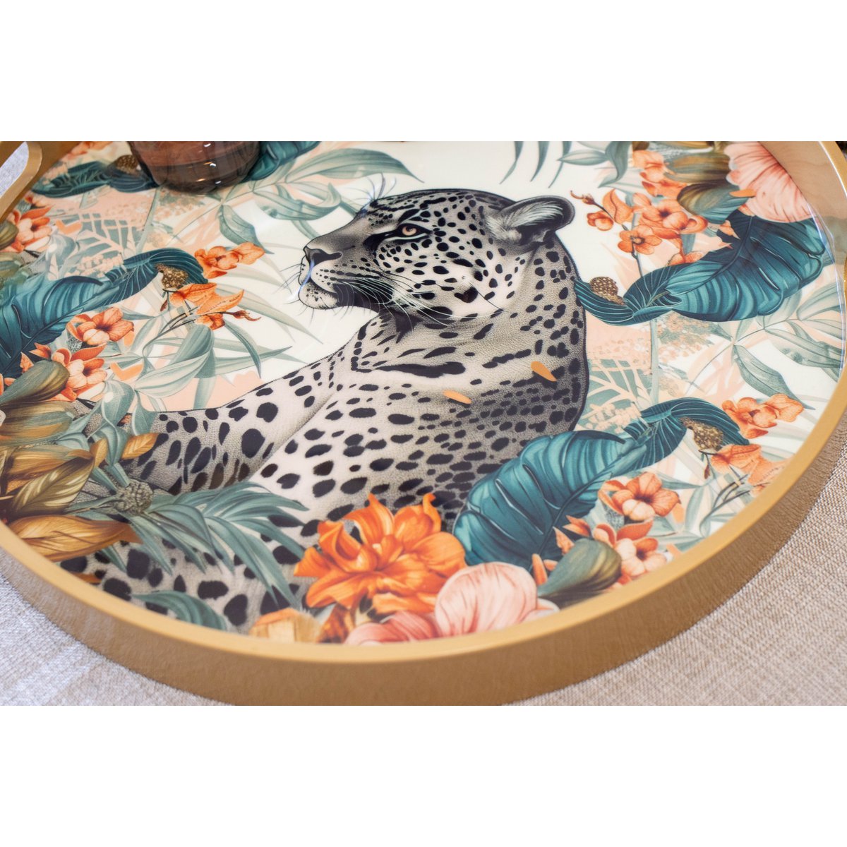 40x40x4.5cm round Safari tray