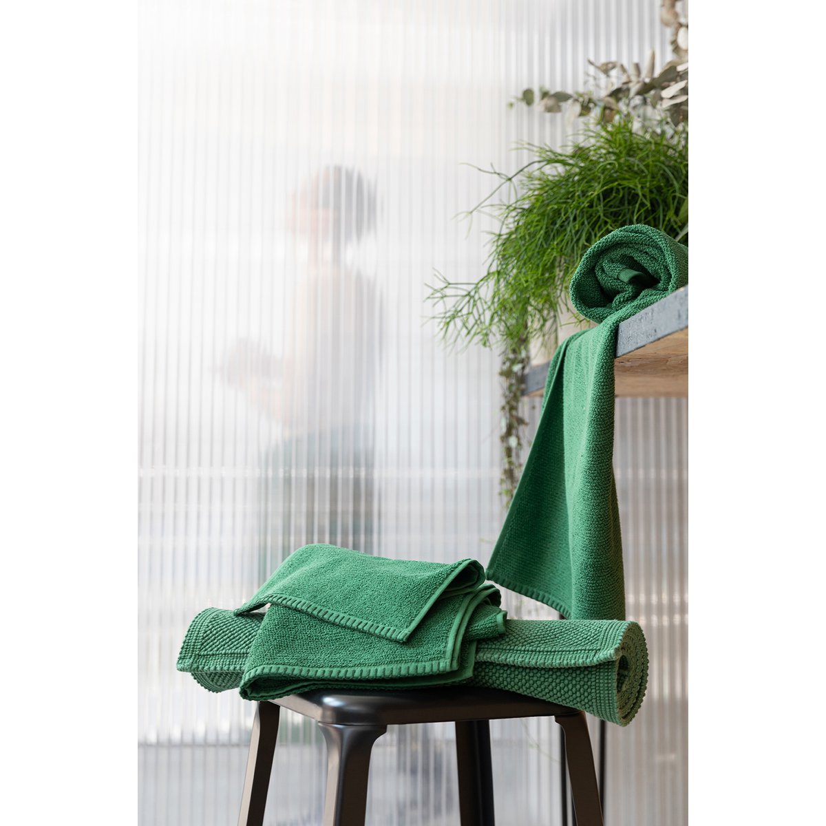 Plain bath mat Etia Vert De Gris 54 X 110