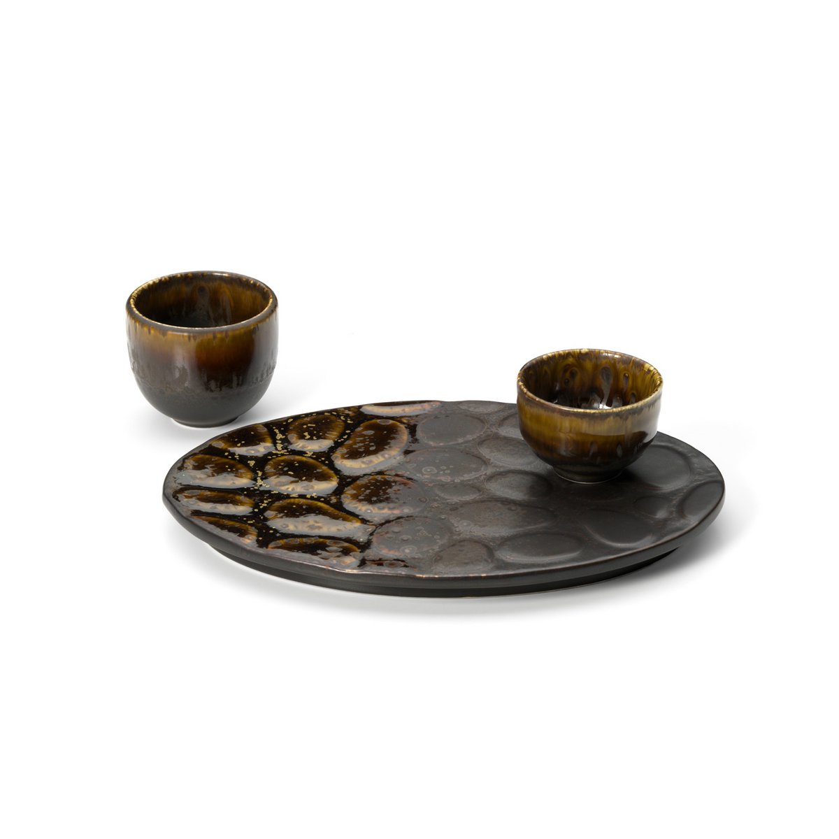 The Merapi Oval Plate - Brown