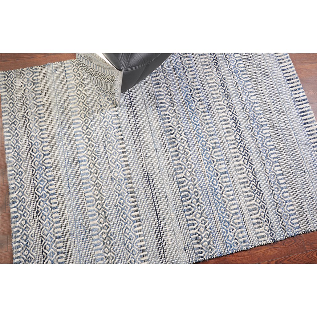 Tapis Sarah Ivoire/bleu 160 x 230