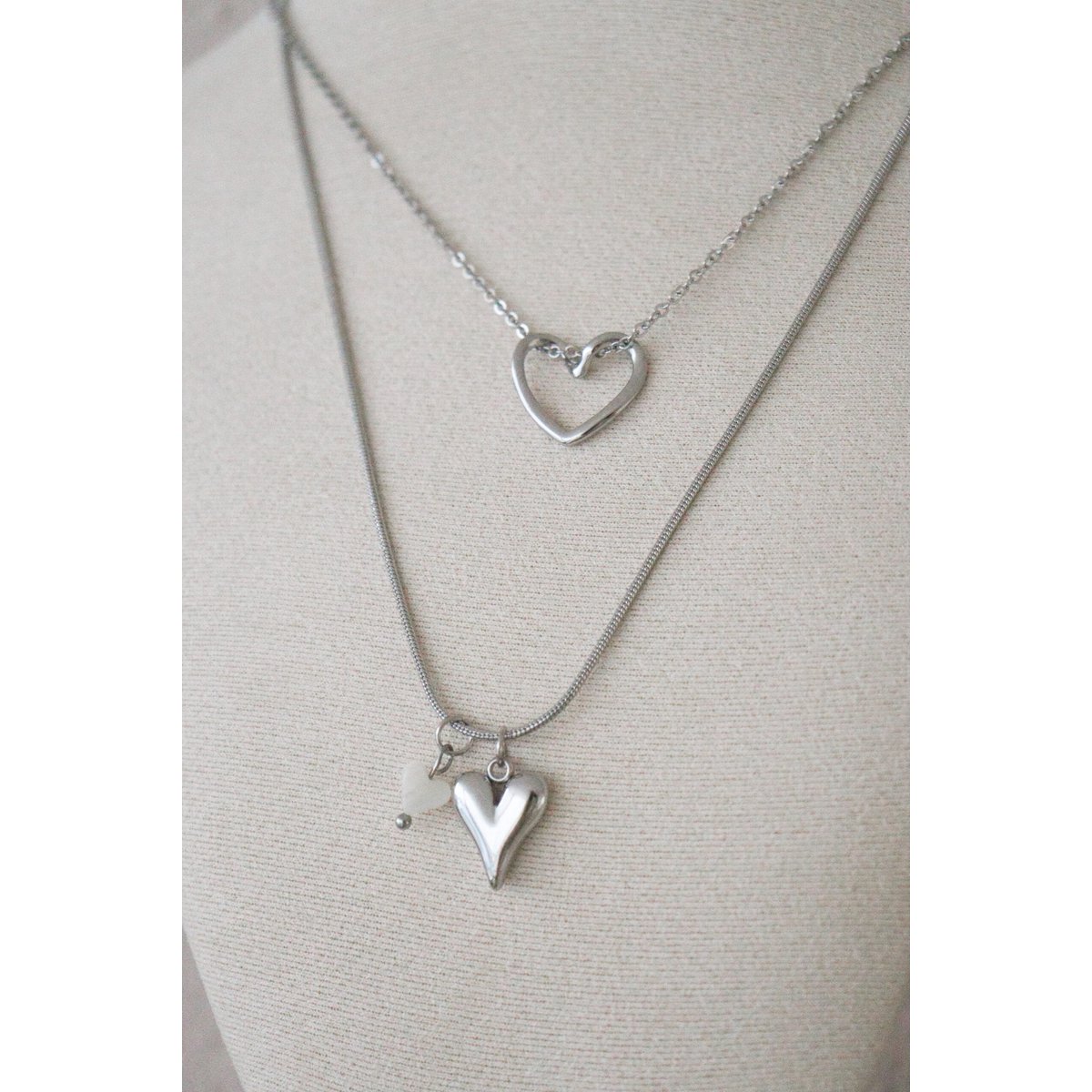 Heart necklace - Silver