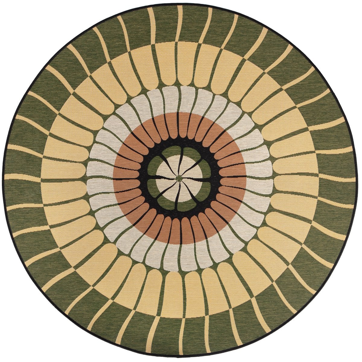 Zeno outdoor carpet Cedar Diameter 160 cm