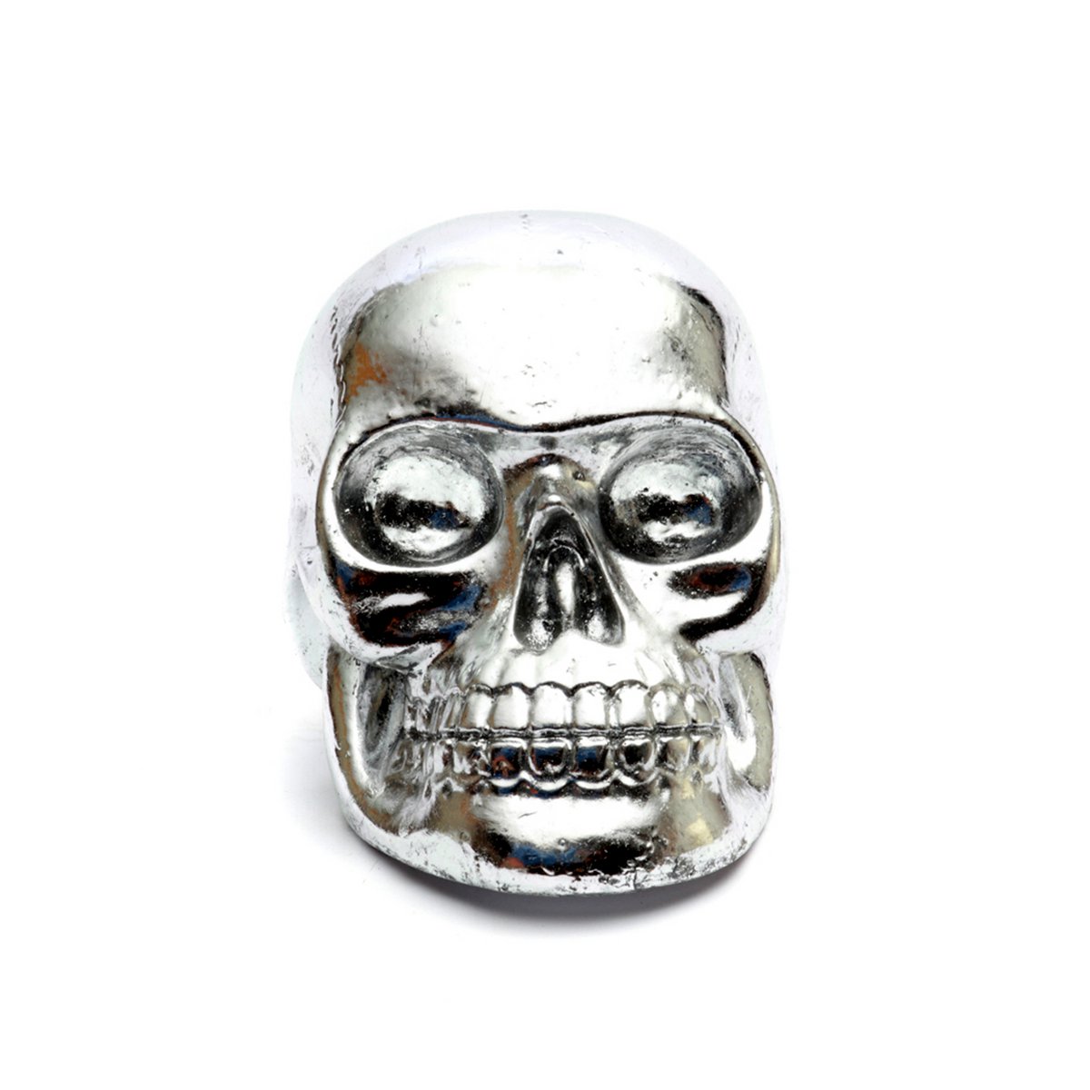 The Resin Skull Head Silver M