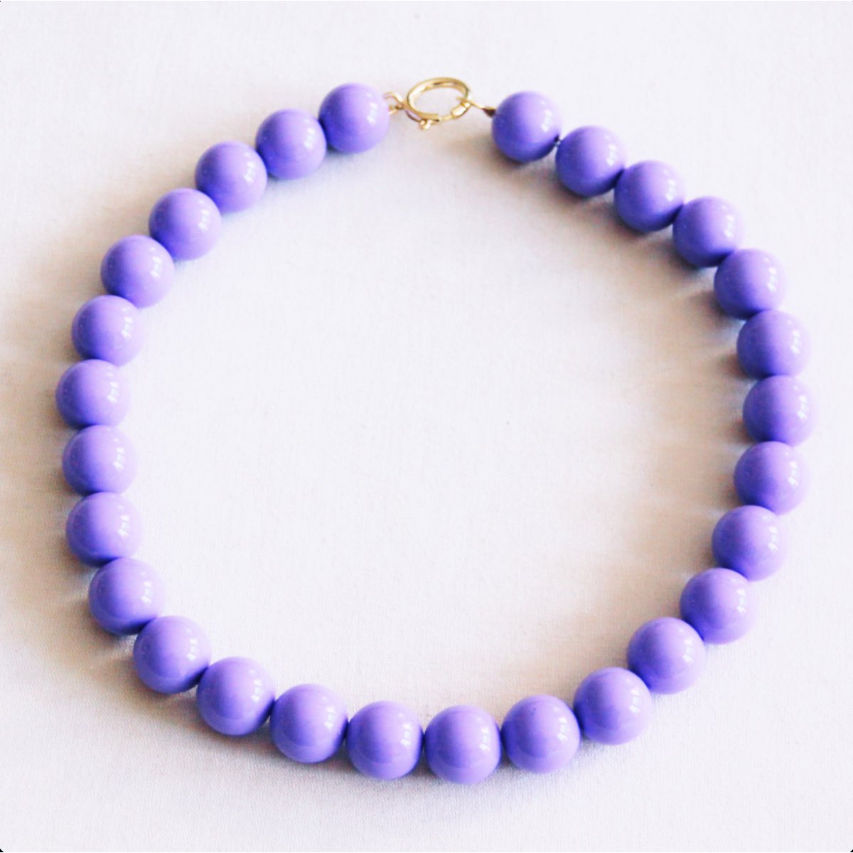 Beaded necklace XXL - lilac