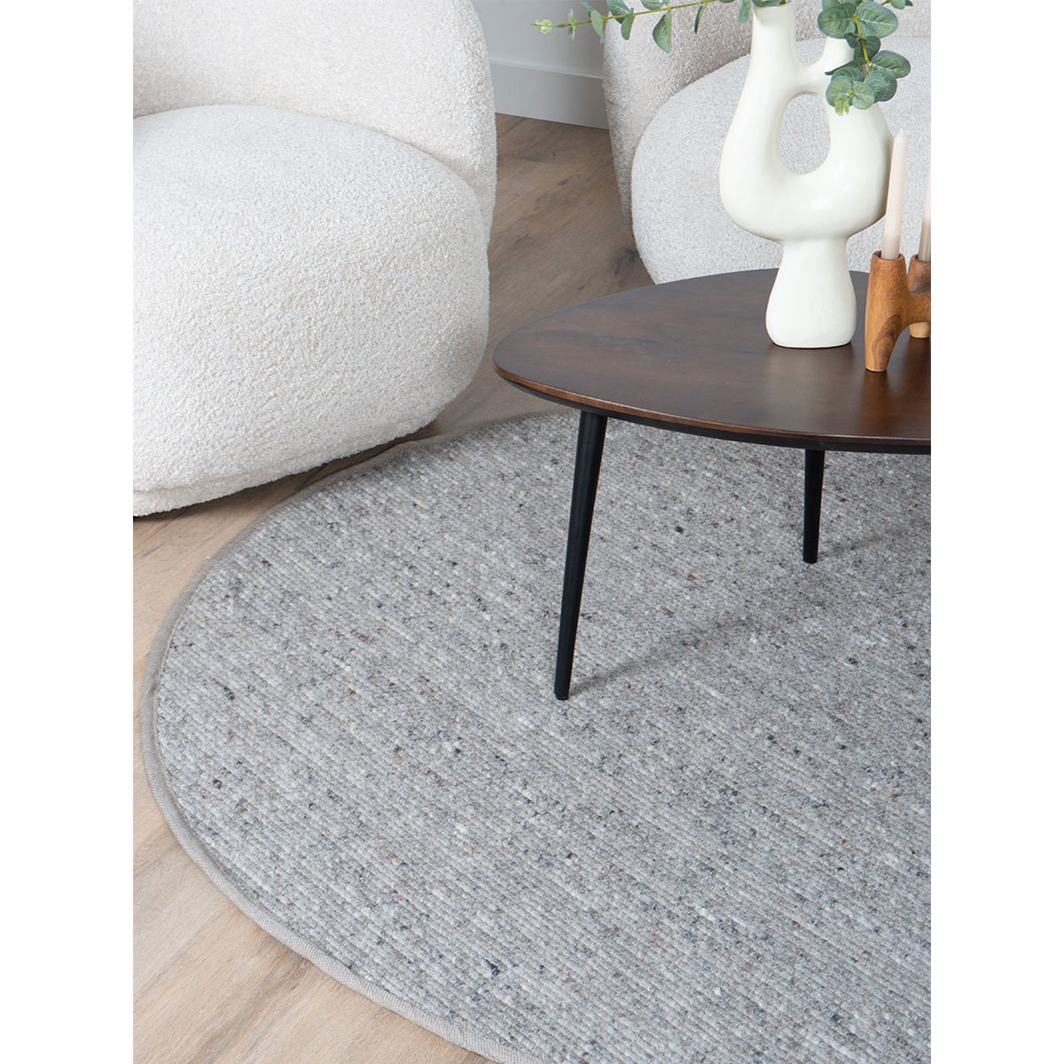 Rug Scott Taupe Round ø200 cm