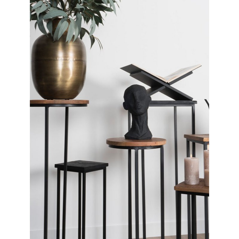 Plant tables Sam Rond - Set of 3 - Black Mango wood