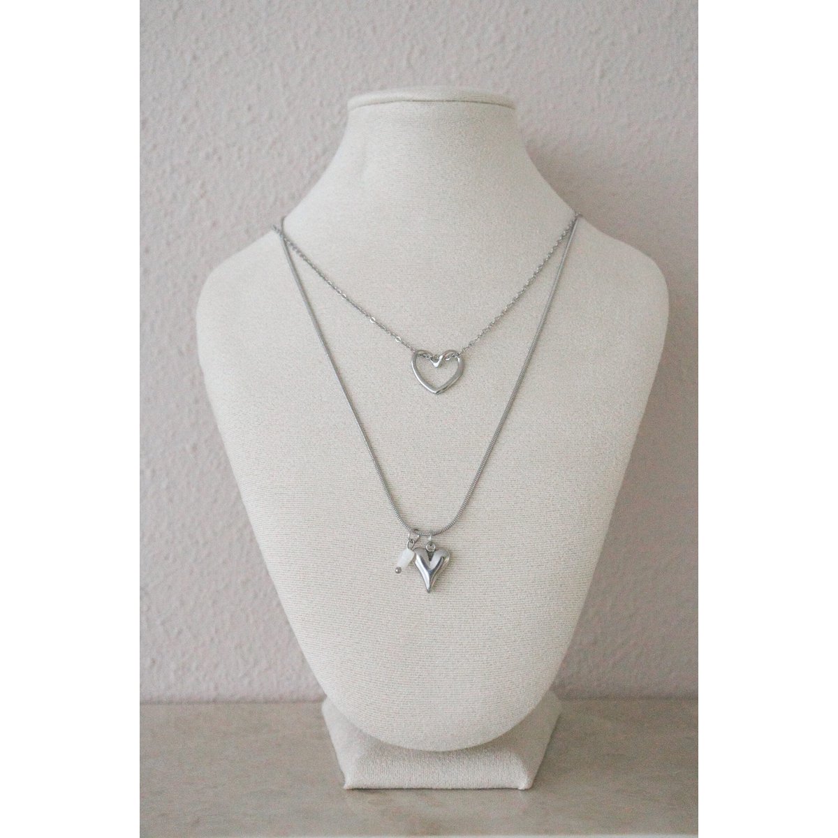 Hearts Collier - Silver