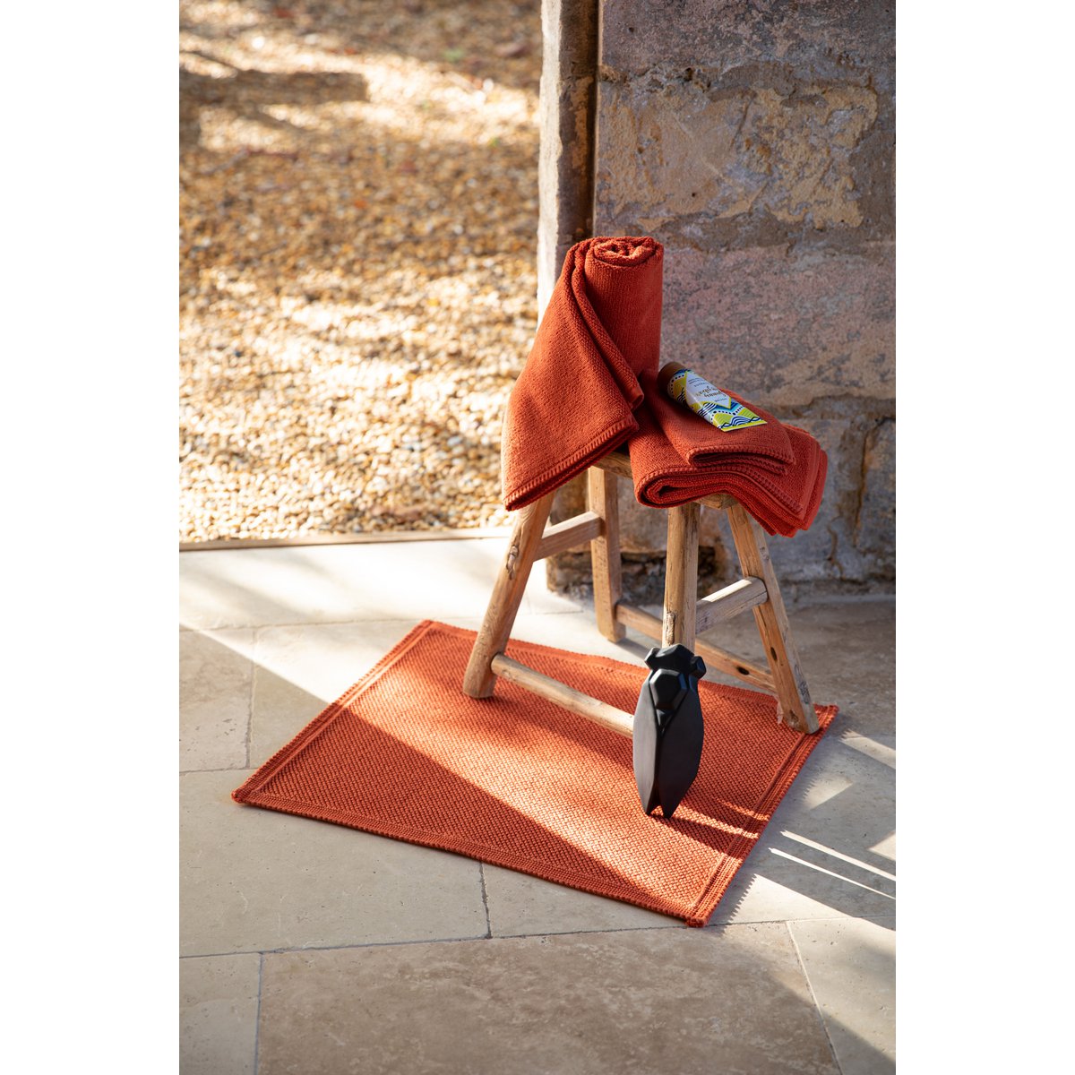 Plain bath mat Etia Indigo 54 x 110
