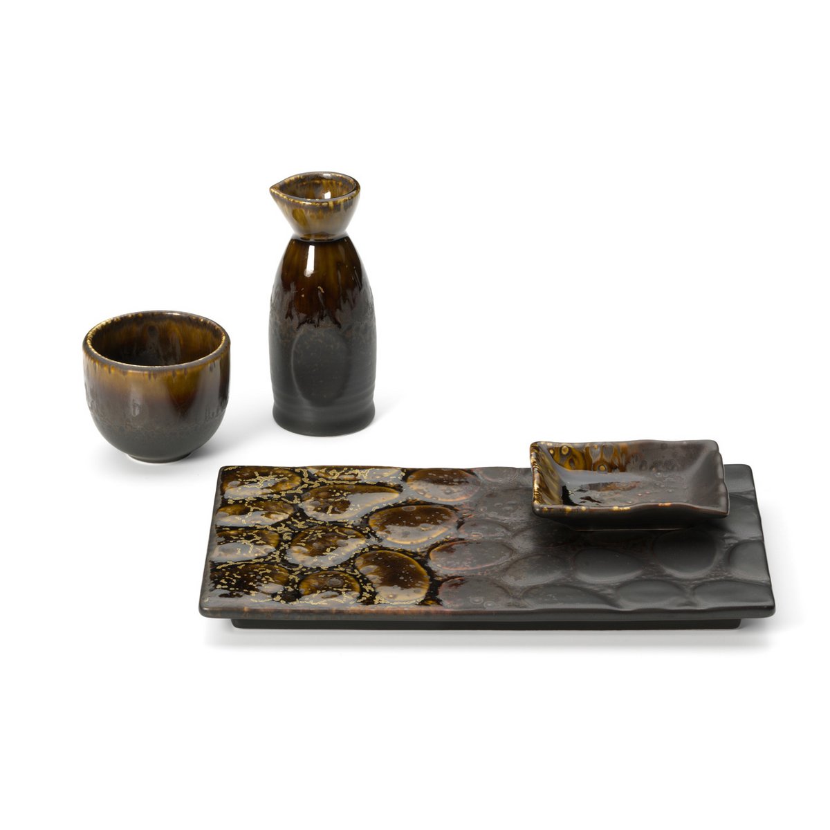 The Merapi Rectangular Plate - Brown