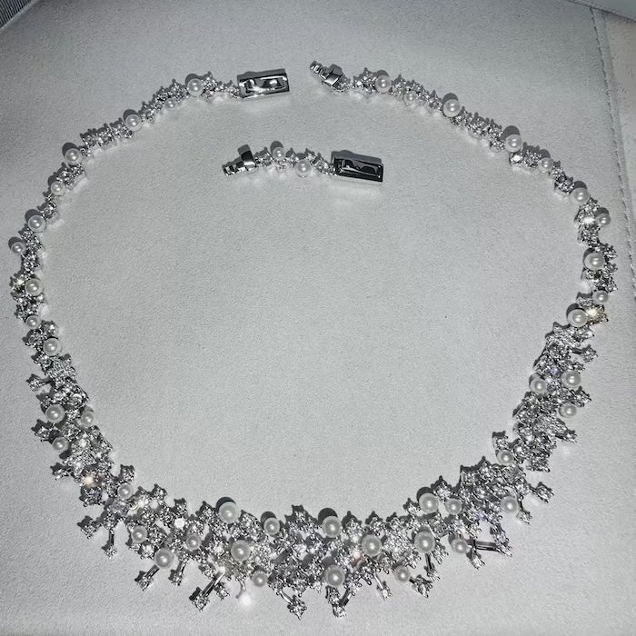 Bridal Shining Star Necklace & Earrings Set