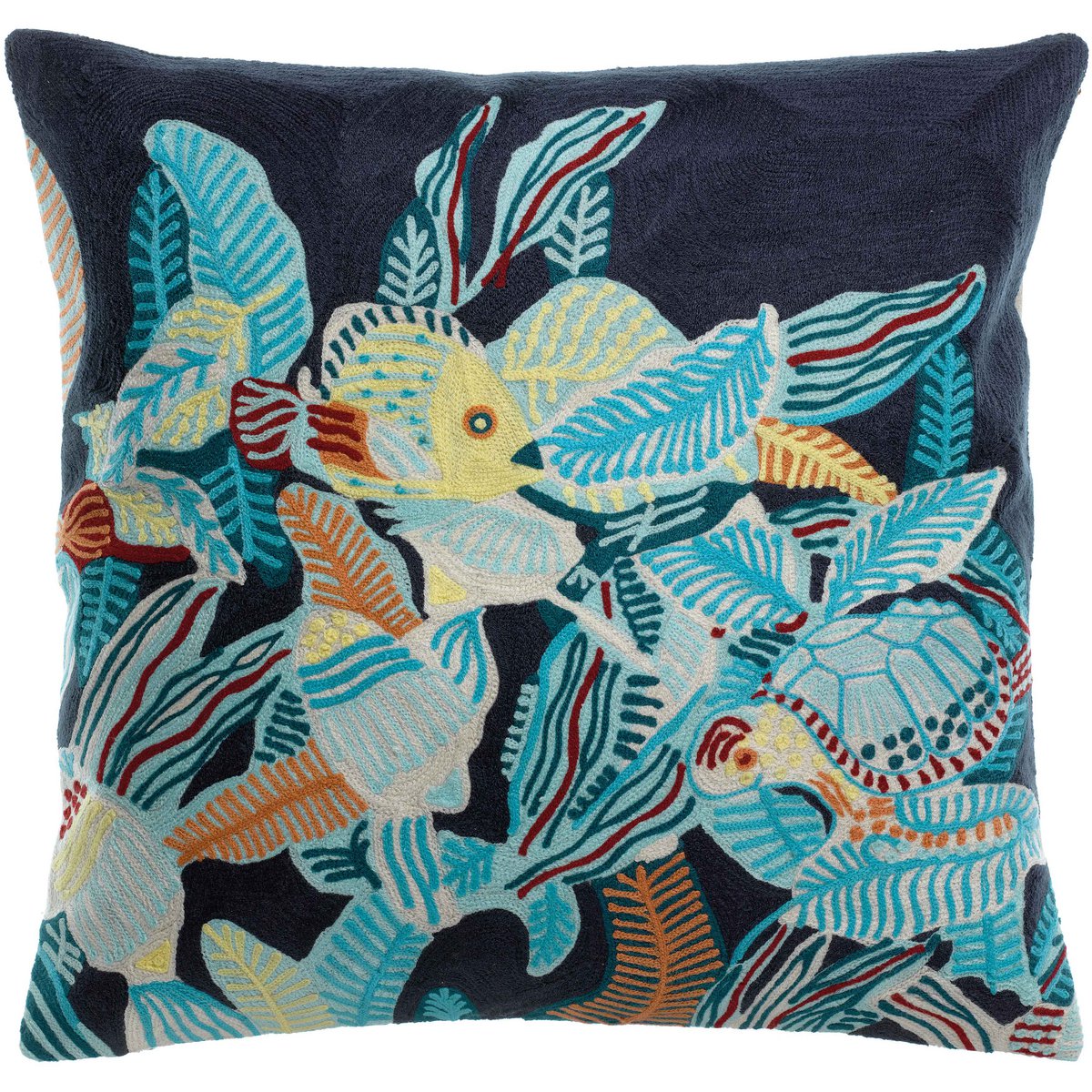 Dori Marine embroidered cushion 45 x 45