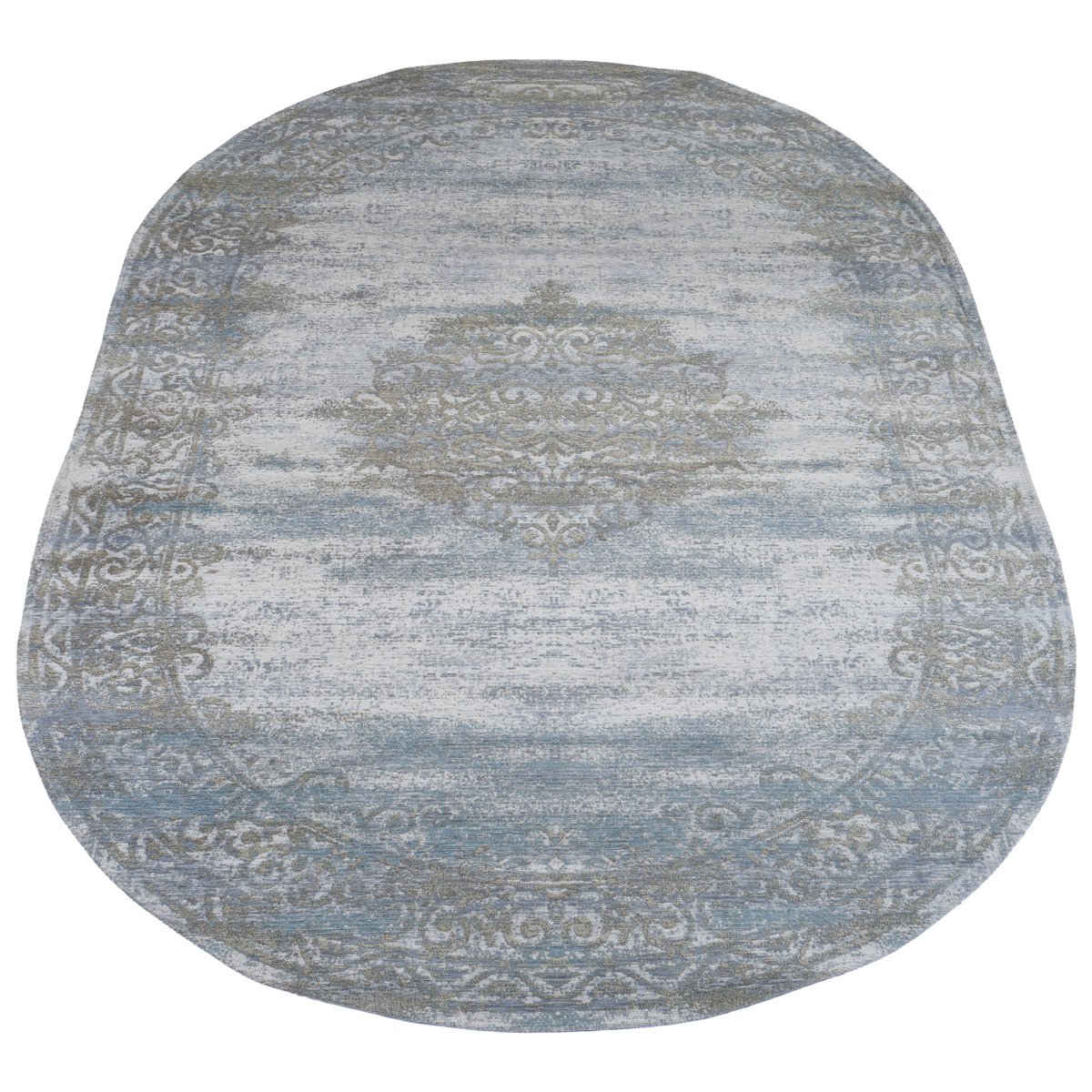 Rug Adel Medallion Light Gray 26007 - Oval 200 x 290 cm
