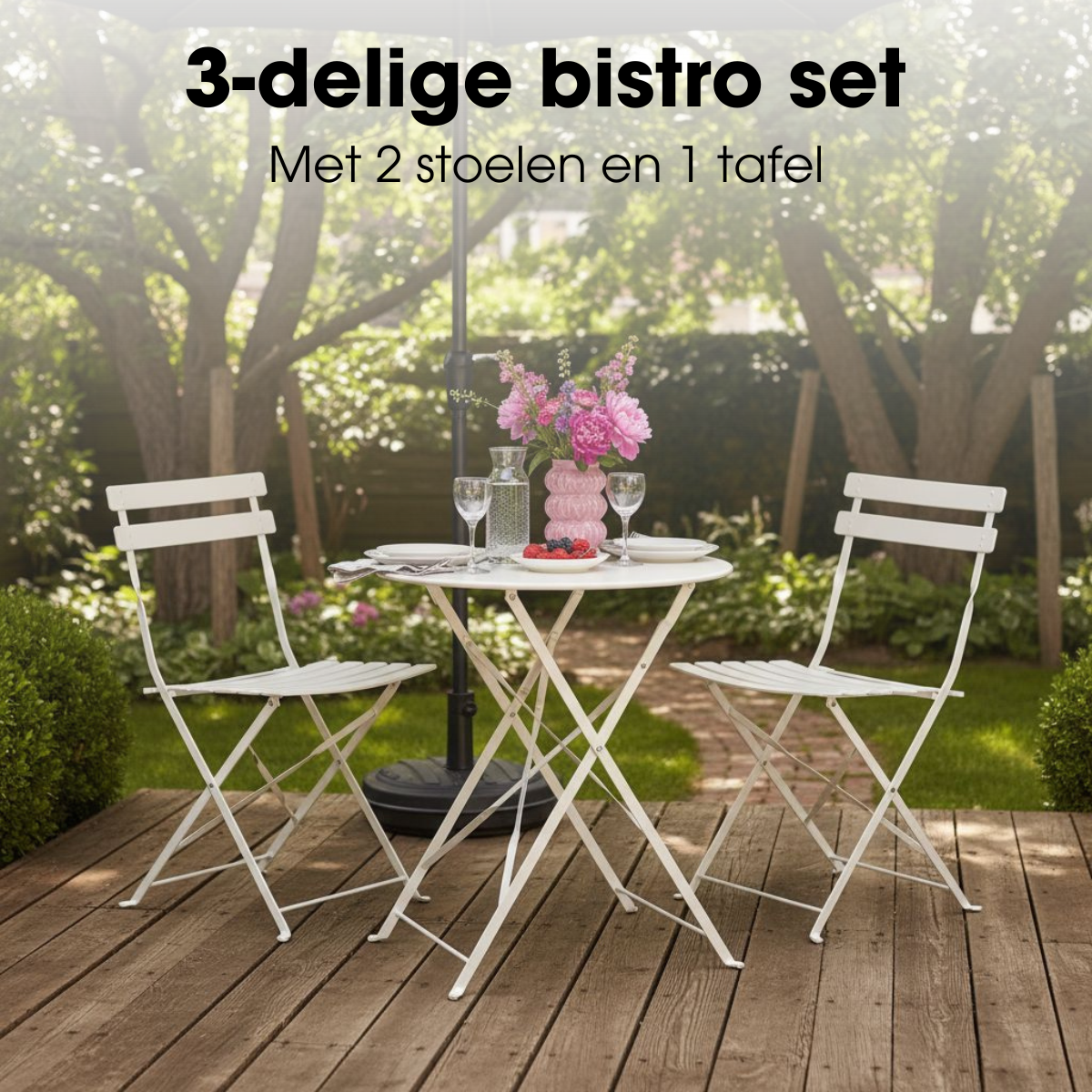 Garden bistro set Laurence White