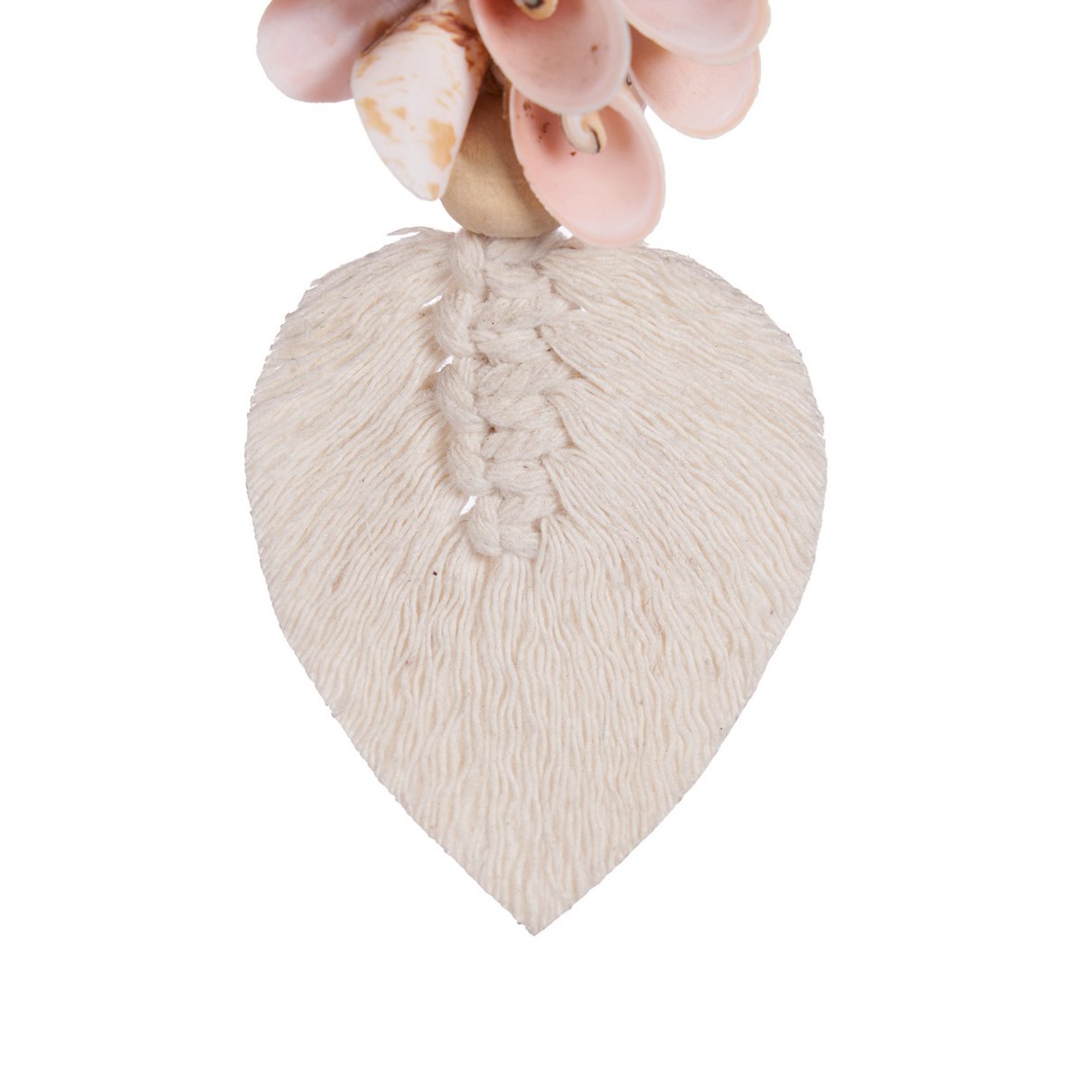 The Shiva Shell Keychain - Pink White