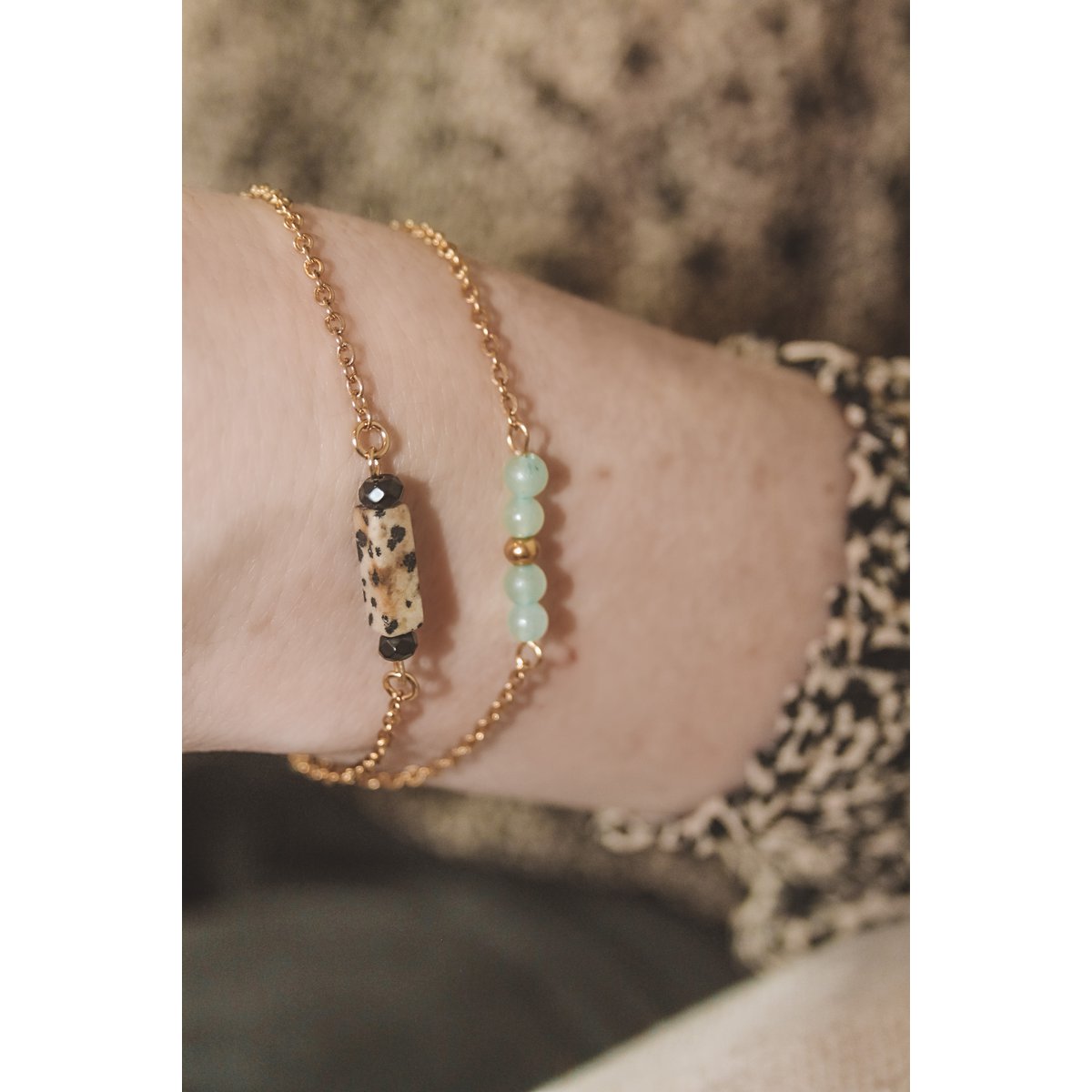 Armbandje Aventurijn - Goud
