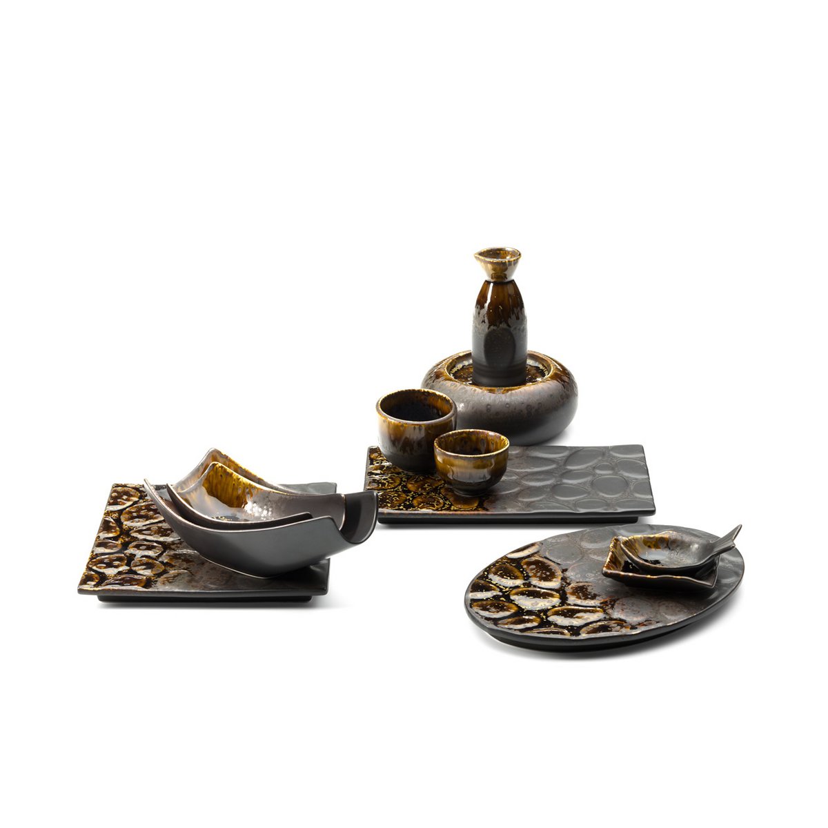 The Merapi Fish Shaped Bowl - Brown - S