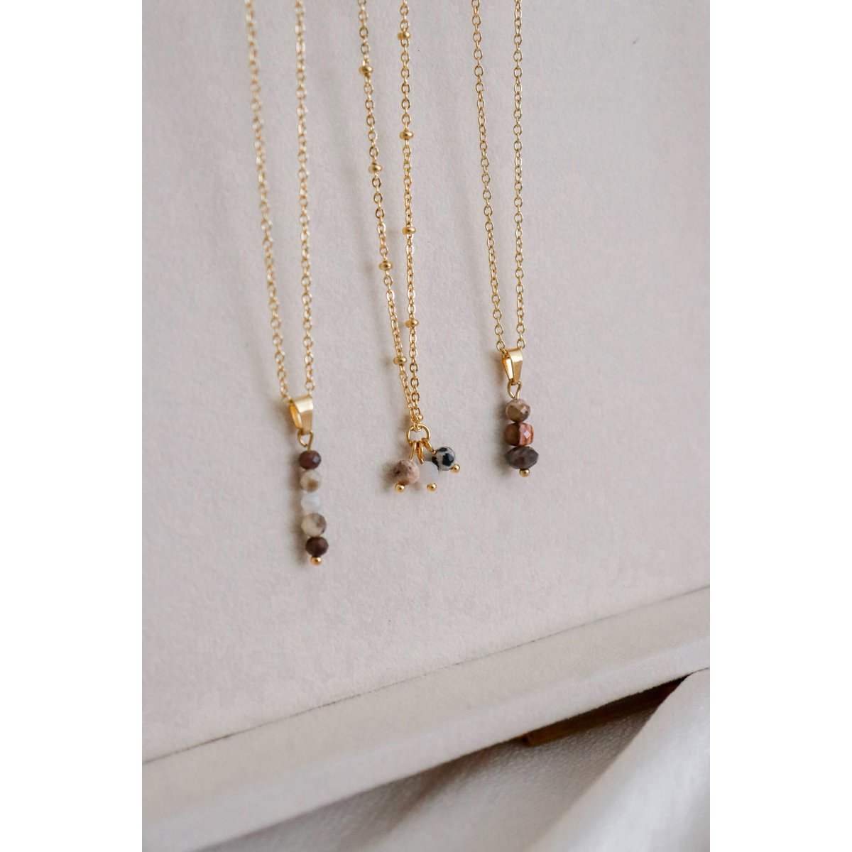 Zen Gemstone Necklace - Gold