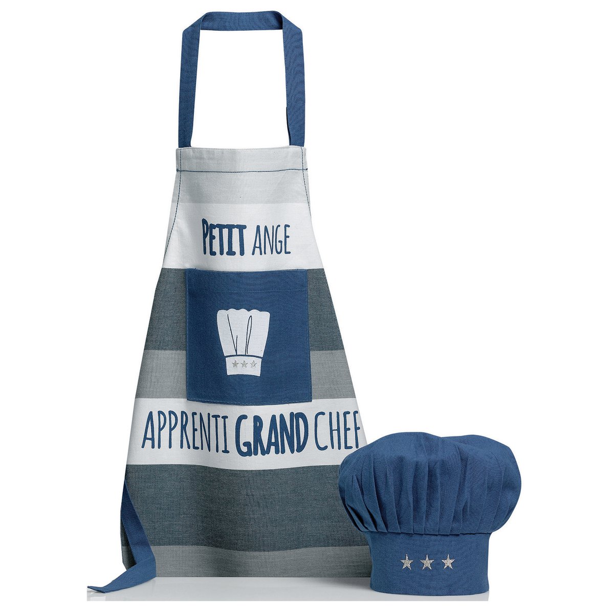 Set consisting of Kitchen Apron and Hat Little Angel Indigo 52 x 63