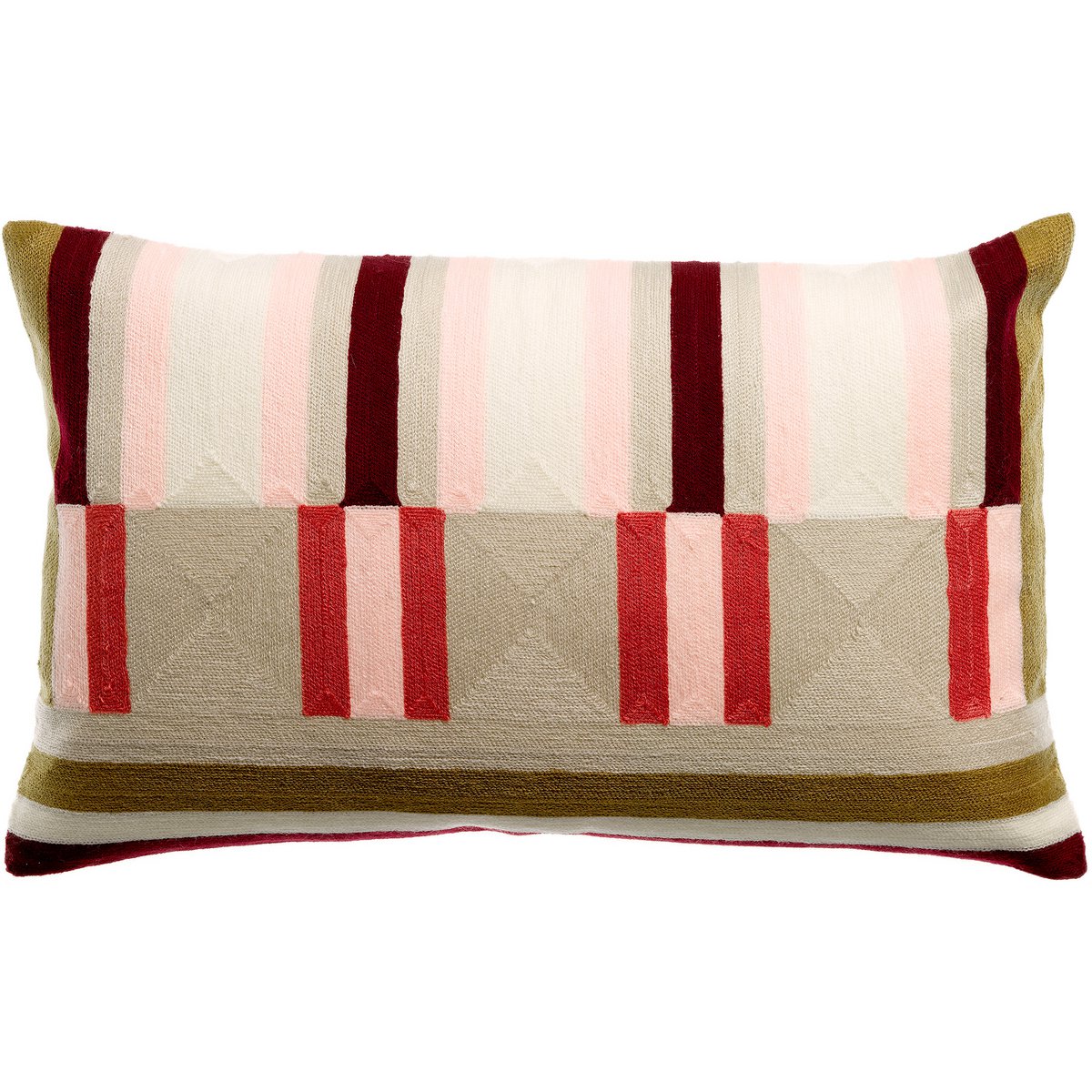 Coussin brodé Jason Mousse 30 x 50