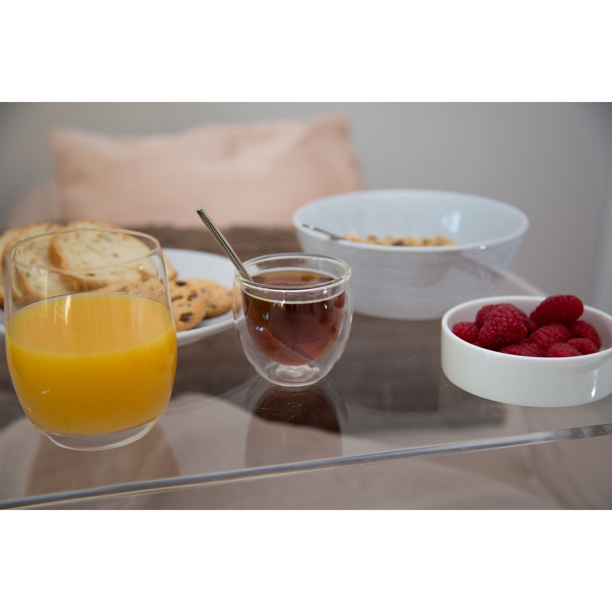 Set of 4 Expresso cups double wall glass 80ml