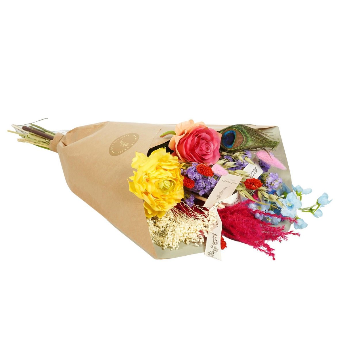 Dried flowers & Silk - Dried & Silk - Summer Party - 4 bouquets - ↕55cm