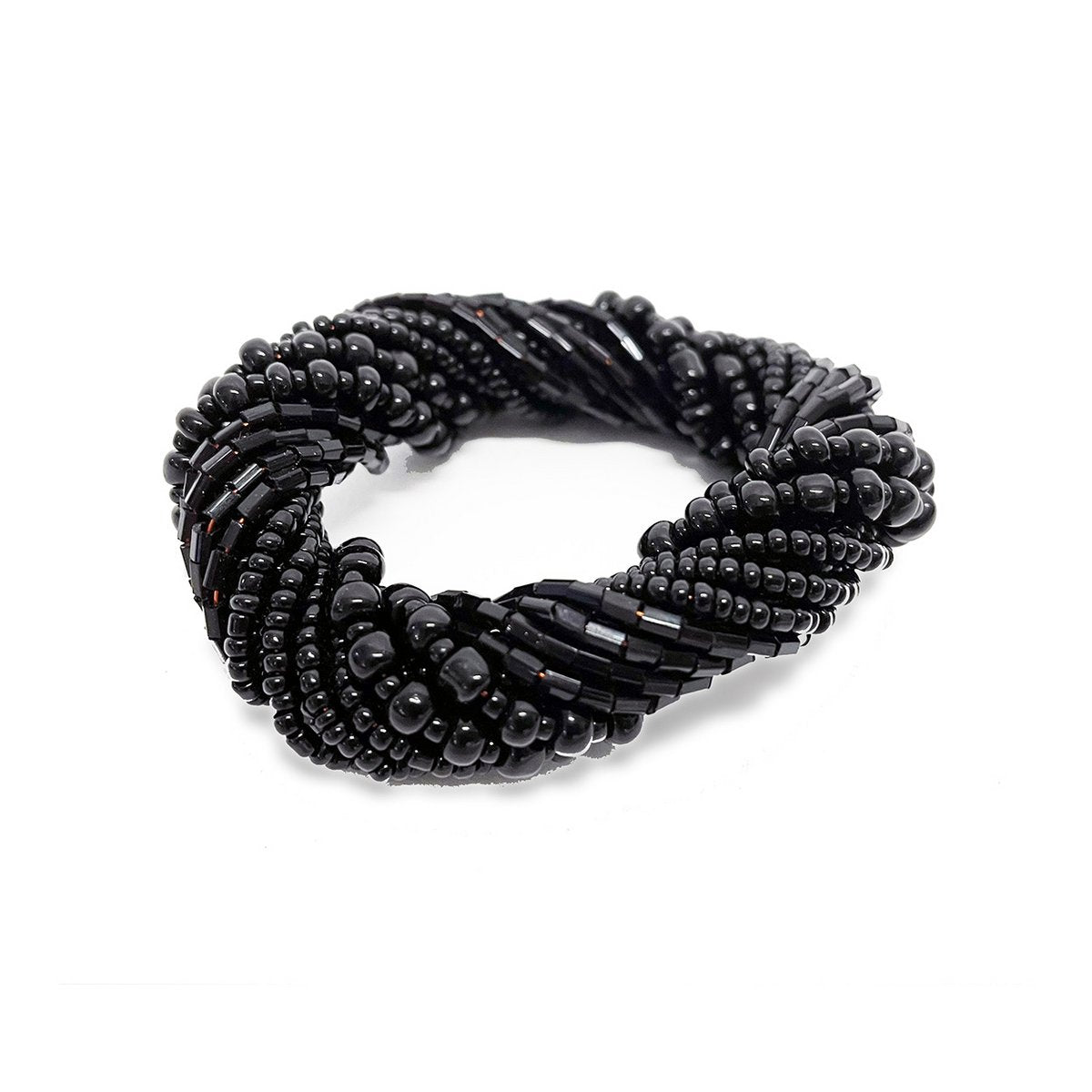 The Beaded Napkin Ring - Black