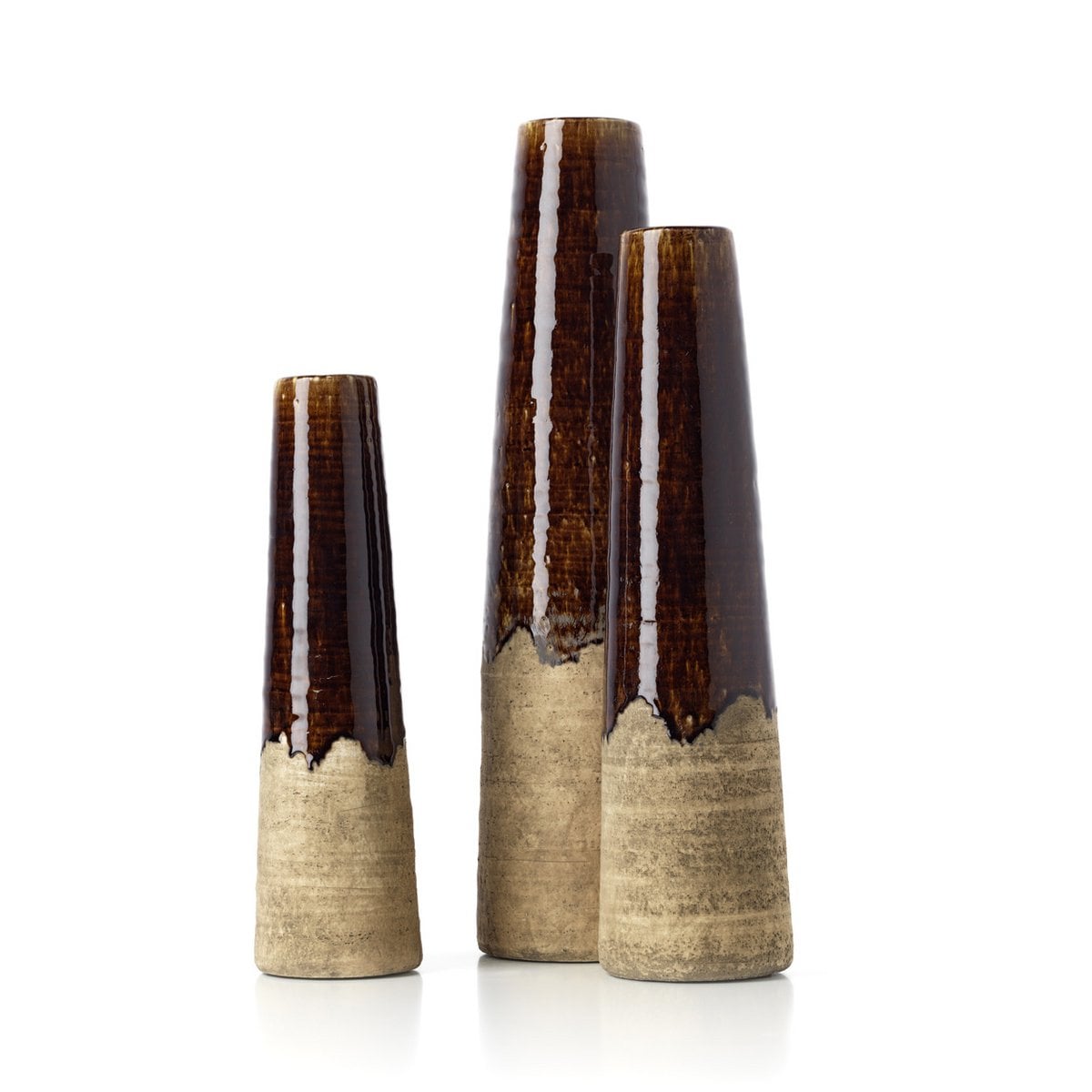The Amber Cone Vase - Concrete Brown - L
