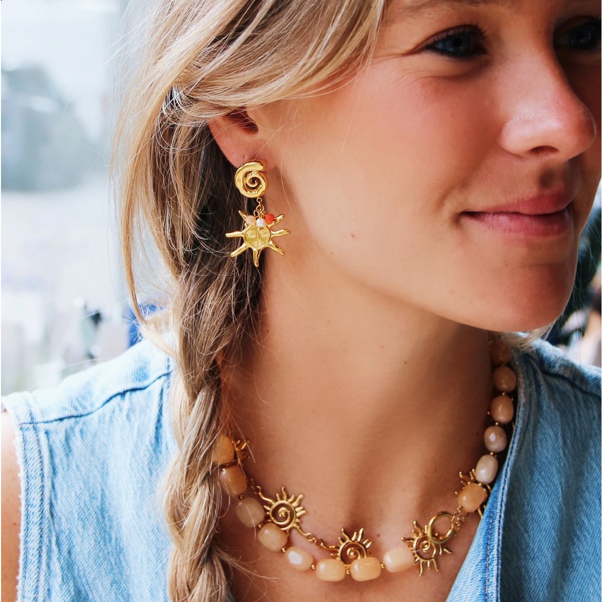 Statement earring Ocean & Sun
