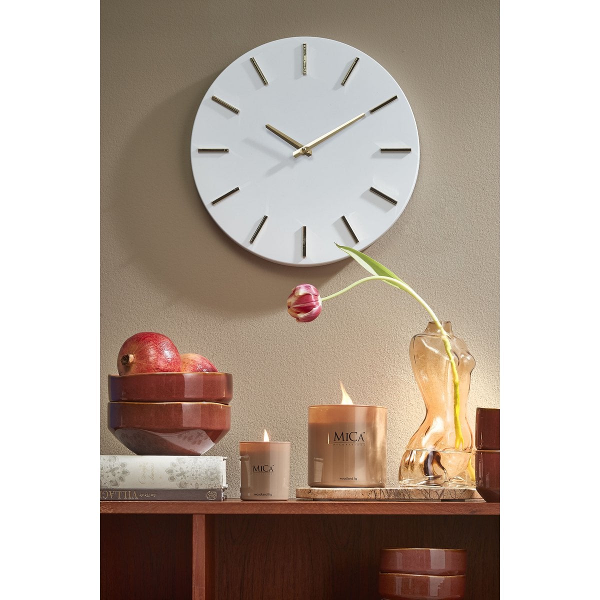 Wall clock Brixen White