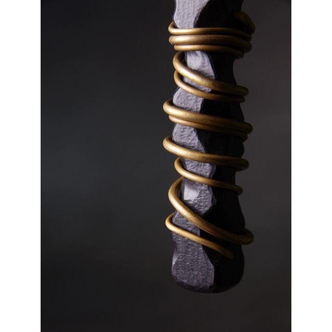 Black Sandal Wood Bronze Line Pendant