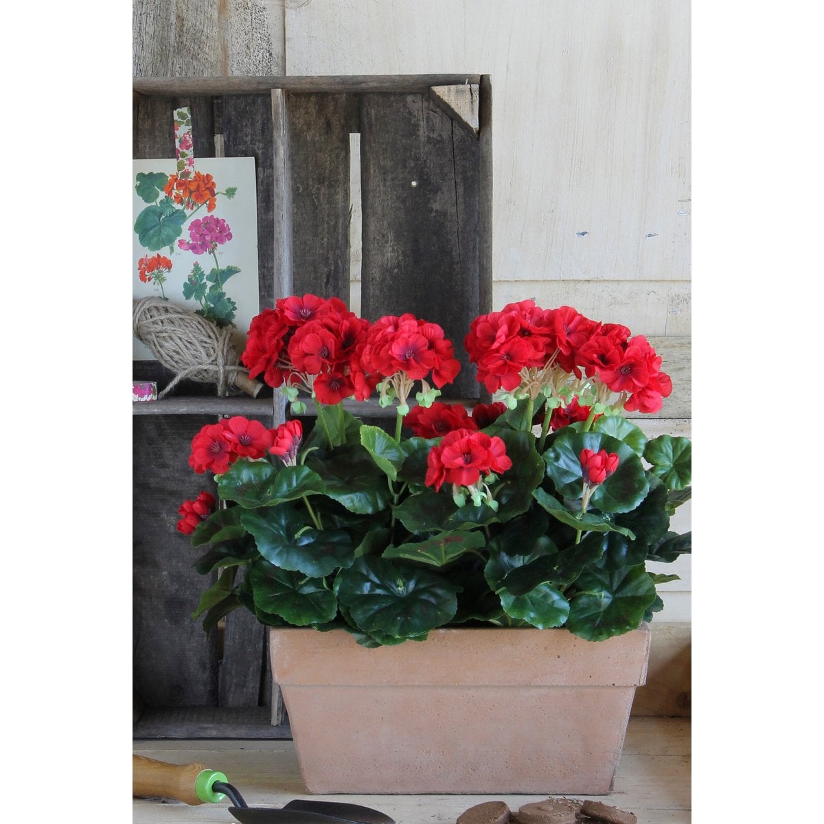 Artificial plant Geranium Red